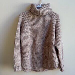 Women's BluIvy Tan Knit Turtleneck Sweater (Size S/M)